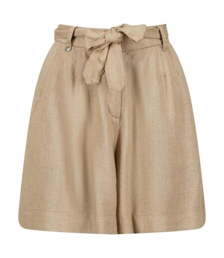 Womens/ladies Sabela Tie Belt Shorts Beige Regatta