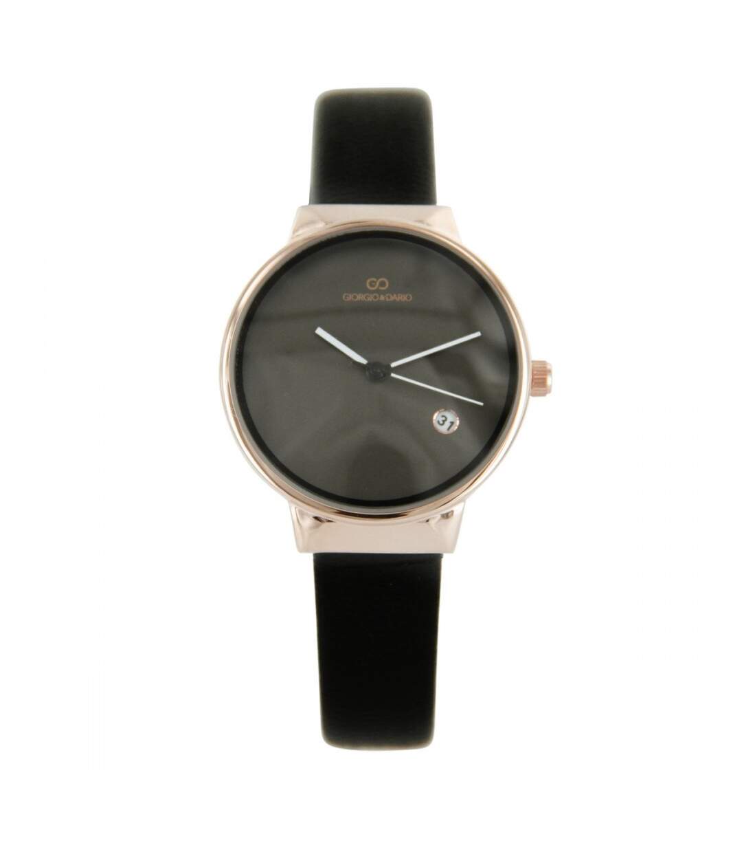 Montre Fashion Femme Dateur Bracelet Noir GIORGIO