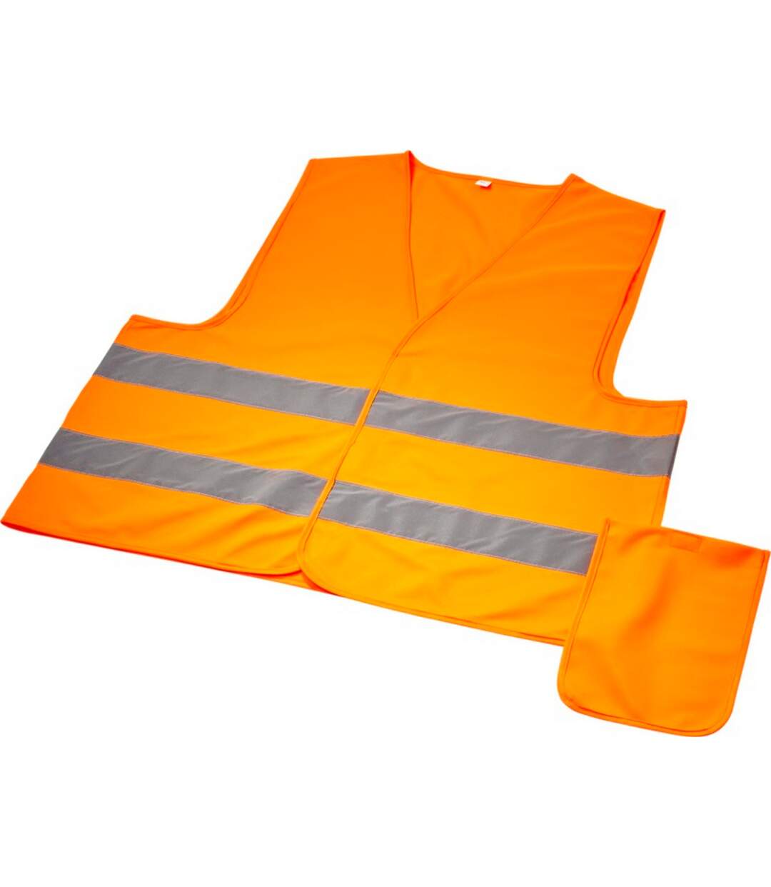 Professional Safety Vest In Pouch Neon Orange Bullet-2