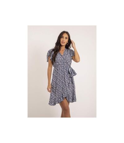 Robe courte portefeuille motifs INEZA - Dona X Lisa