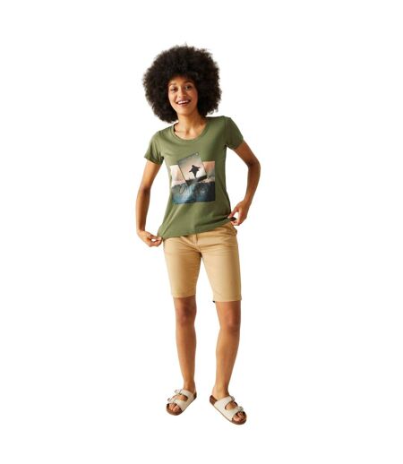 Womens/ladies Filandra Viii Photograph T-shirt Four Leaf Clover Regatta