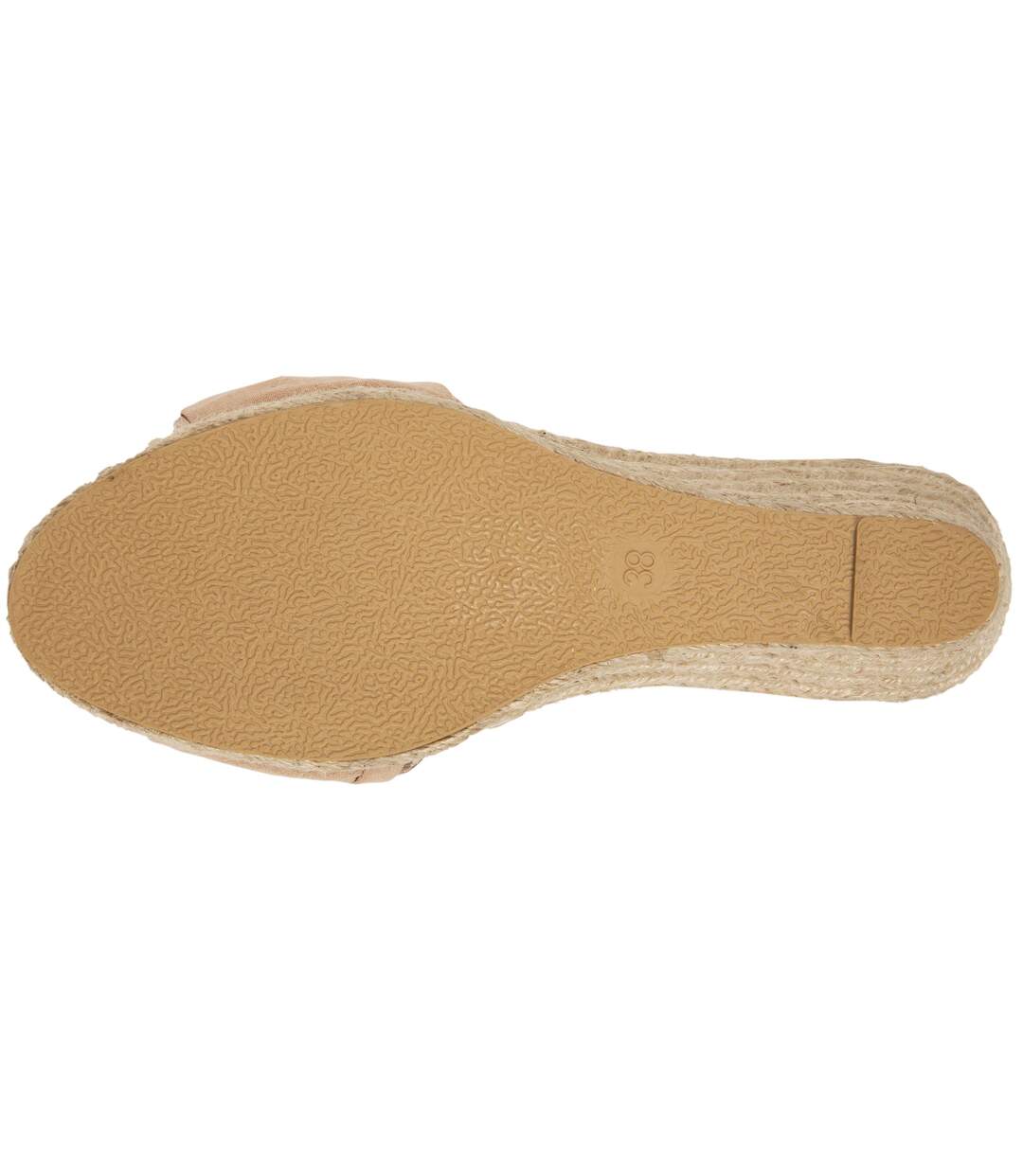 Isotoner Espadrilles femme à talon 6 cm et bout ouvert détail nœud