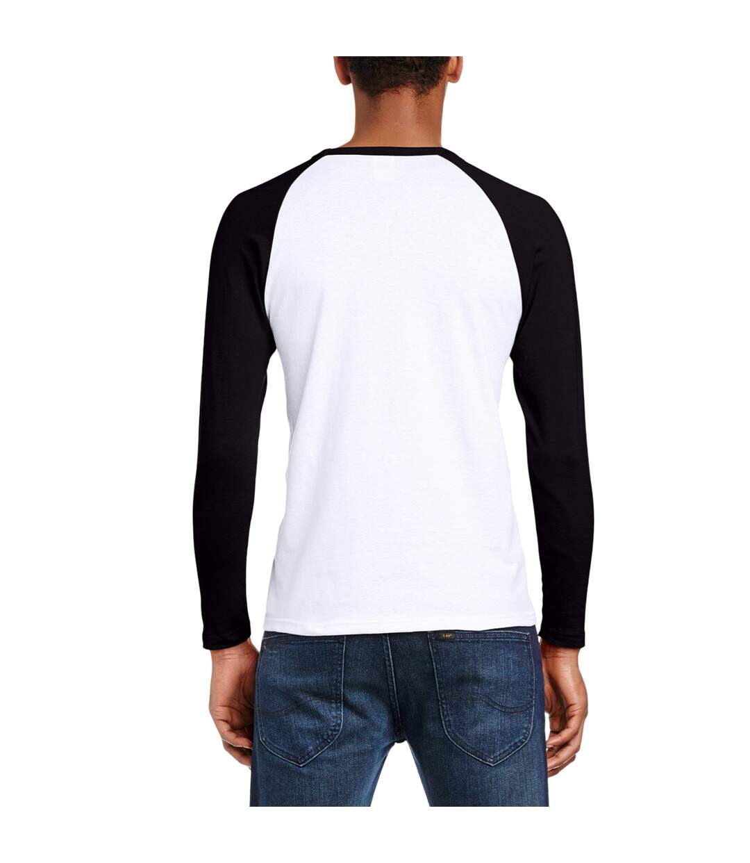 T-shirt Valueweight Homme Blanc Noir Fruit Of The Loom-2