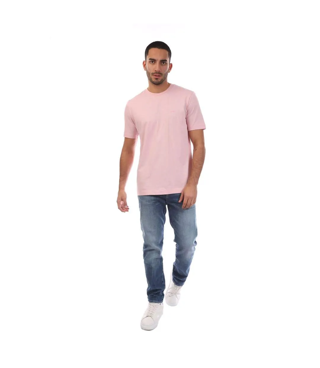 Mens Thompson 01 T-shirt Pink Boss-1