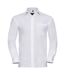 Chemise De Travail À Manches Longues 100% Coton Homme Blanc Russell-1