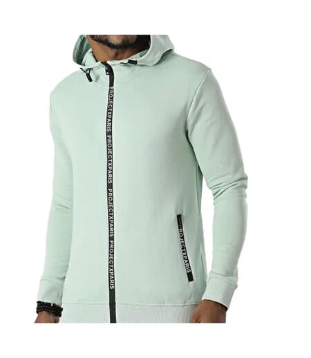 Veste zippé à capuche vert homme project x paris basic zip - l
