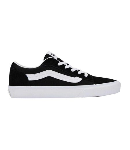 Mens Canvas Trainers Black White Vans