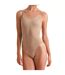 Womens/ladies dance seamless low back leotard 1 garment dark nude Silky