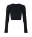 Haut Court Manches Longues Pro Training Femme Noir Umbro-2