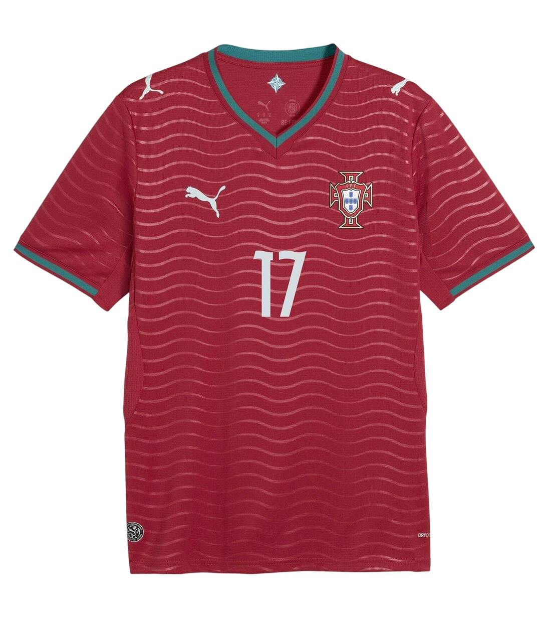 Mens Rafael Leao 2026 Portugal Home Shirt Red Puma-2