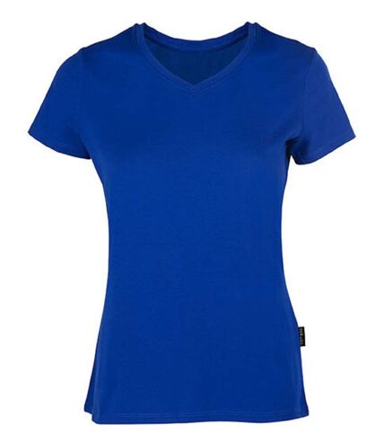 T-shirt manches courtes col V - Femme - HRM202 - bleu roi
