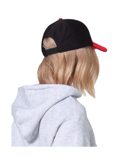 Casquette De Baseball Motif/style Détail Contrasté Club Rouge Noir Beechfield