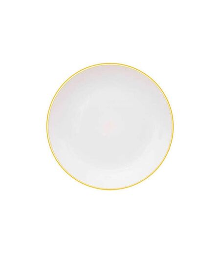 Lot de 6 Assiettes Plates Réutilisables Square 25cm Moutarde