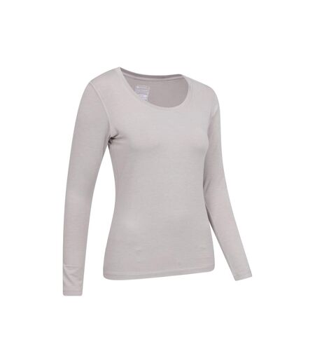 Womens/ladies Keep The Heat Thermal Top Light Beige Mountain Warehouse