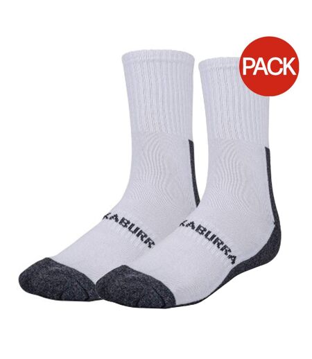 Pack Of 2  Mens Airflex Socks  White Black Kookaburra