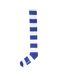 Chaussettes De Foot Motif/style Rayures Contrastées Homme Bleu Blanc Sondico-3