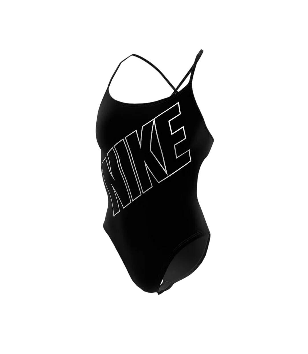 Womens/ladies Slim One Piece Swimsuit Black Nike-1