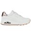 Womens/ladies uno shimmer away trainers white Skechers