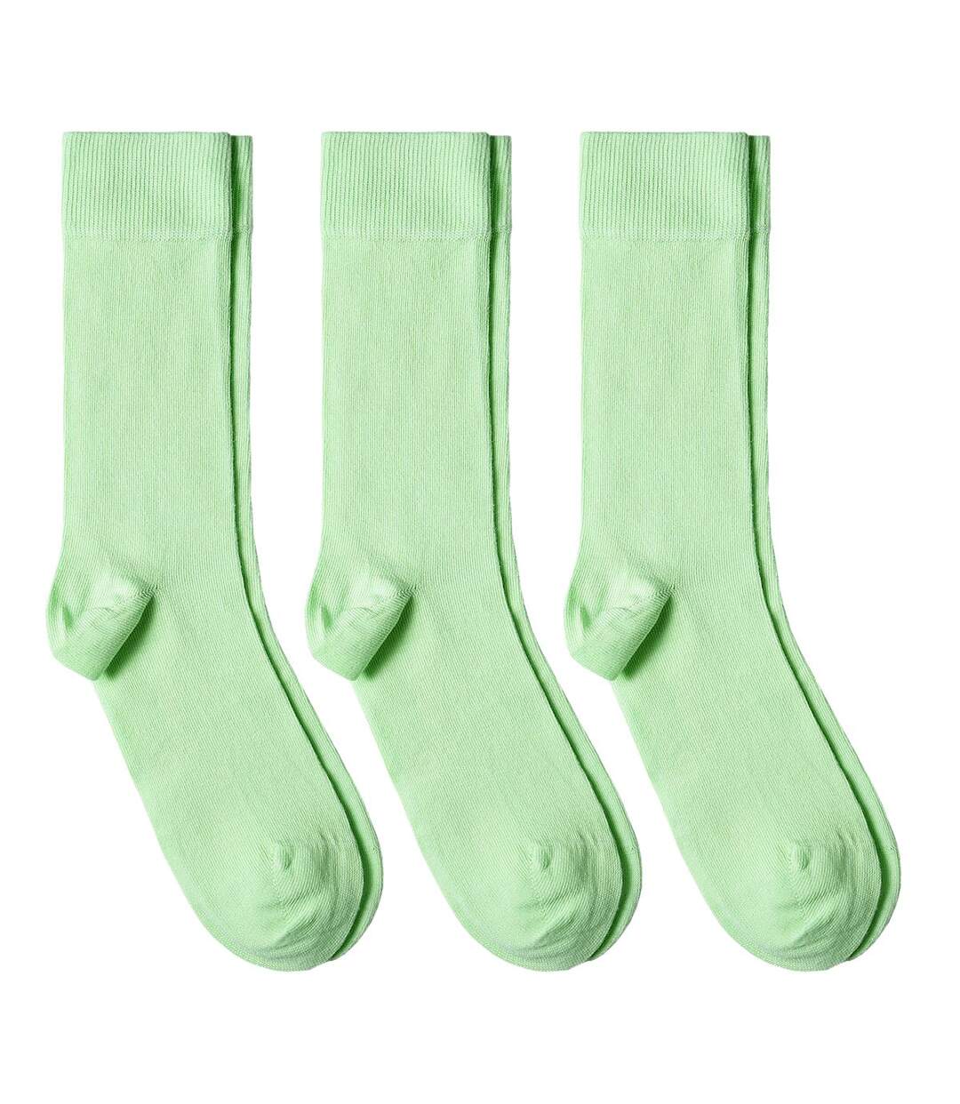 Chaussettes jersey unies – Lot 3 paires  - Fabriqué en UE