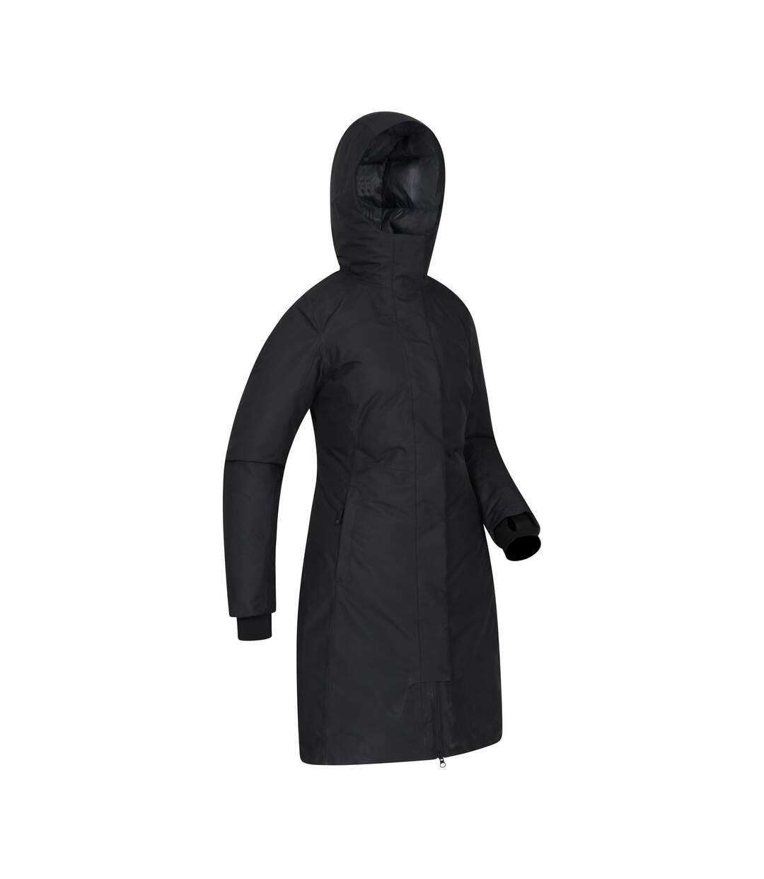Womens/ladies Polar Down Long Length Hybrid Jacket Black Mountain Warehouse-3