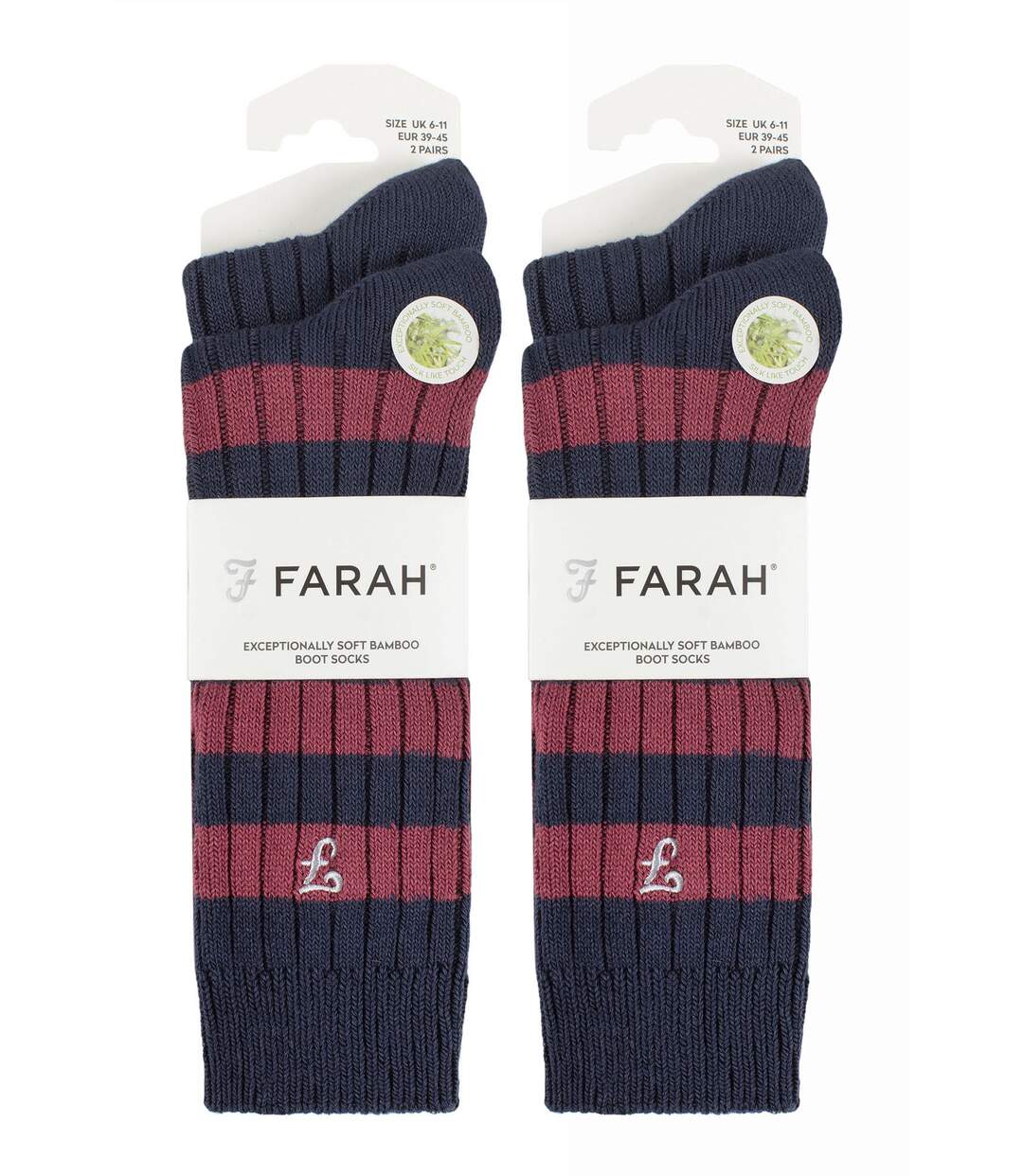 Farah - 4 Paires Chaussettes Rayées Bambou Créateur L'été | Chaussettes Brodées