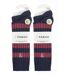 4 Pack Mens Soft Breathable Bamboo Striped Boot Socks