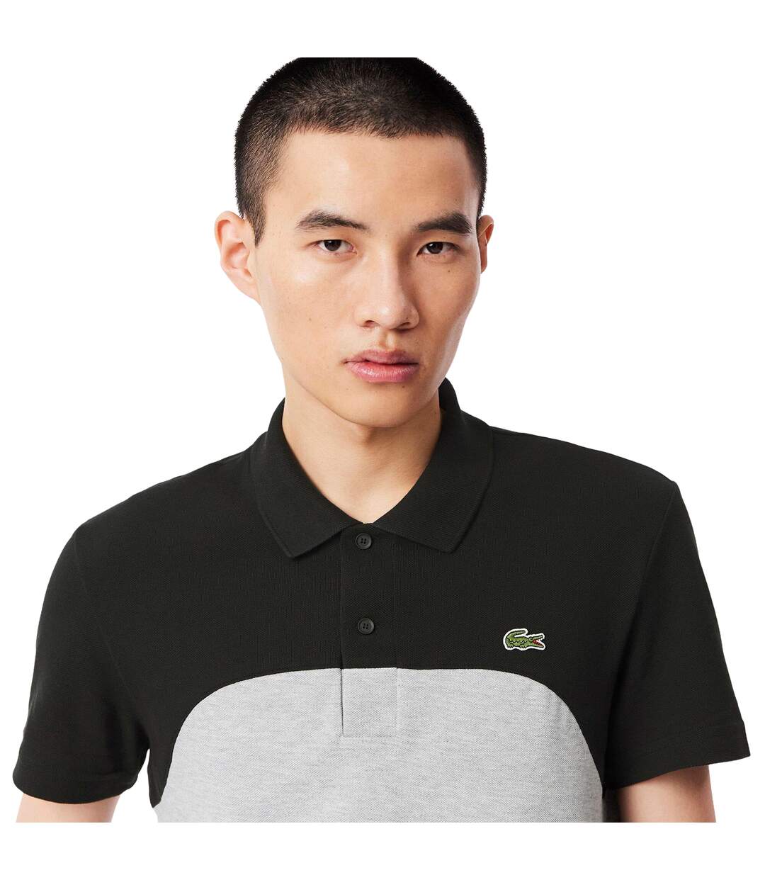 Mens Colour Block Polo Shirt Grey Lacoste-4