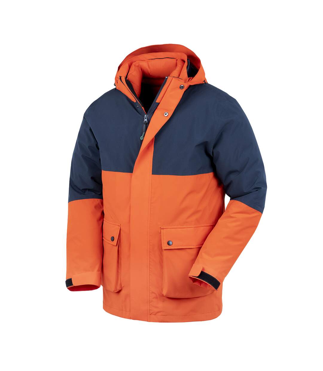 Doudoune Motif/style 3-en-1 Homme Bleu Marine Orange Result Recycled-2