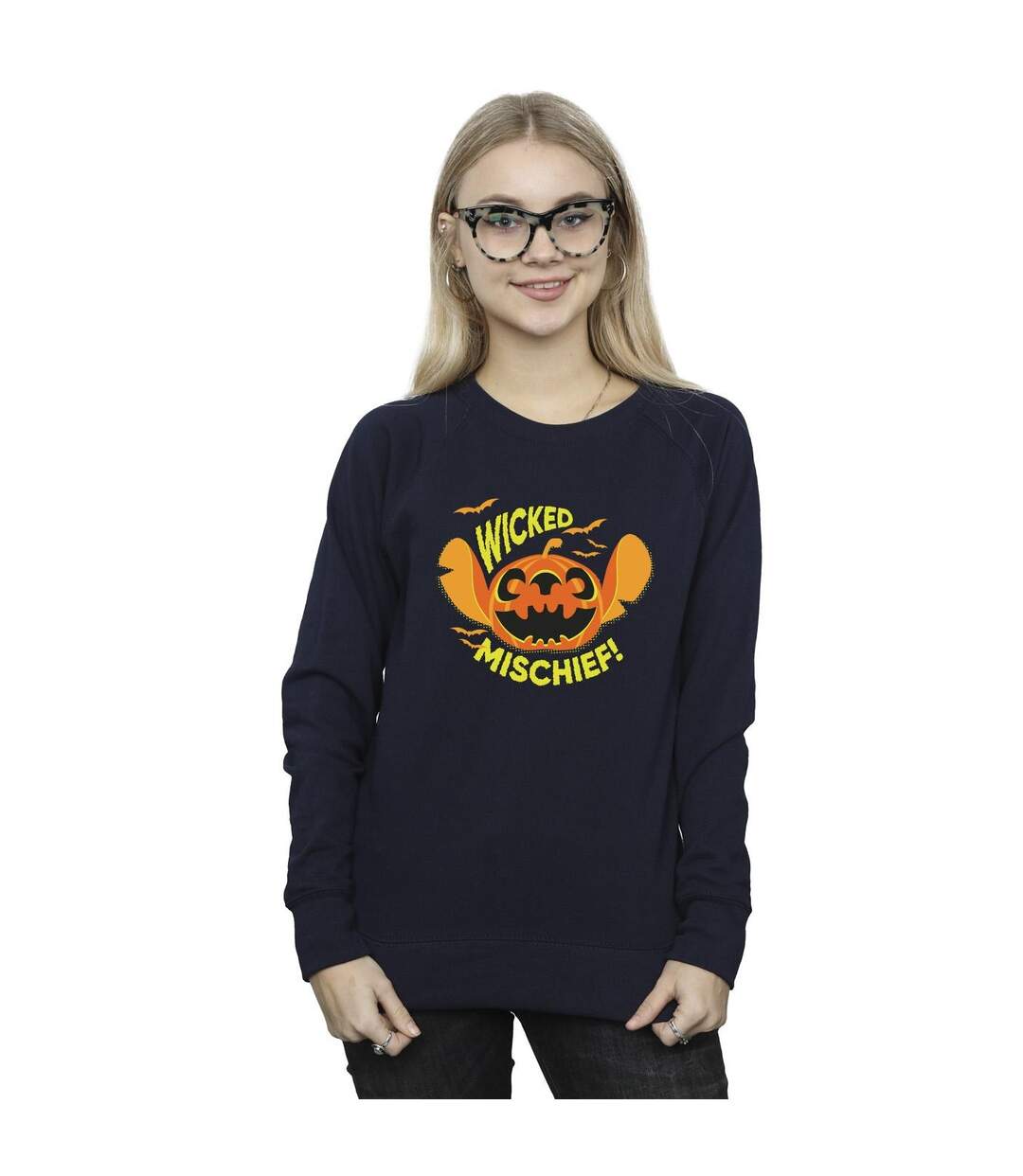 Disney - Sweat LILO AND STITCH WICKED MISCHIEF - Femme (Bleu marine) - UTBI22658-2