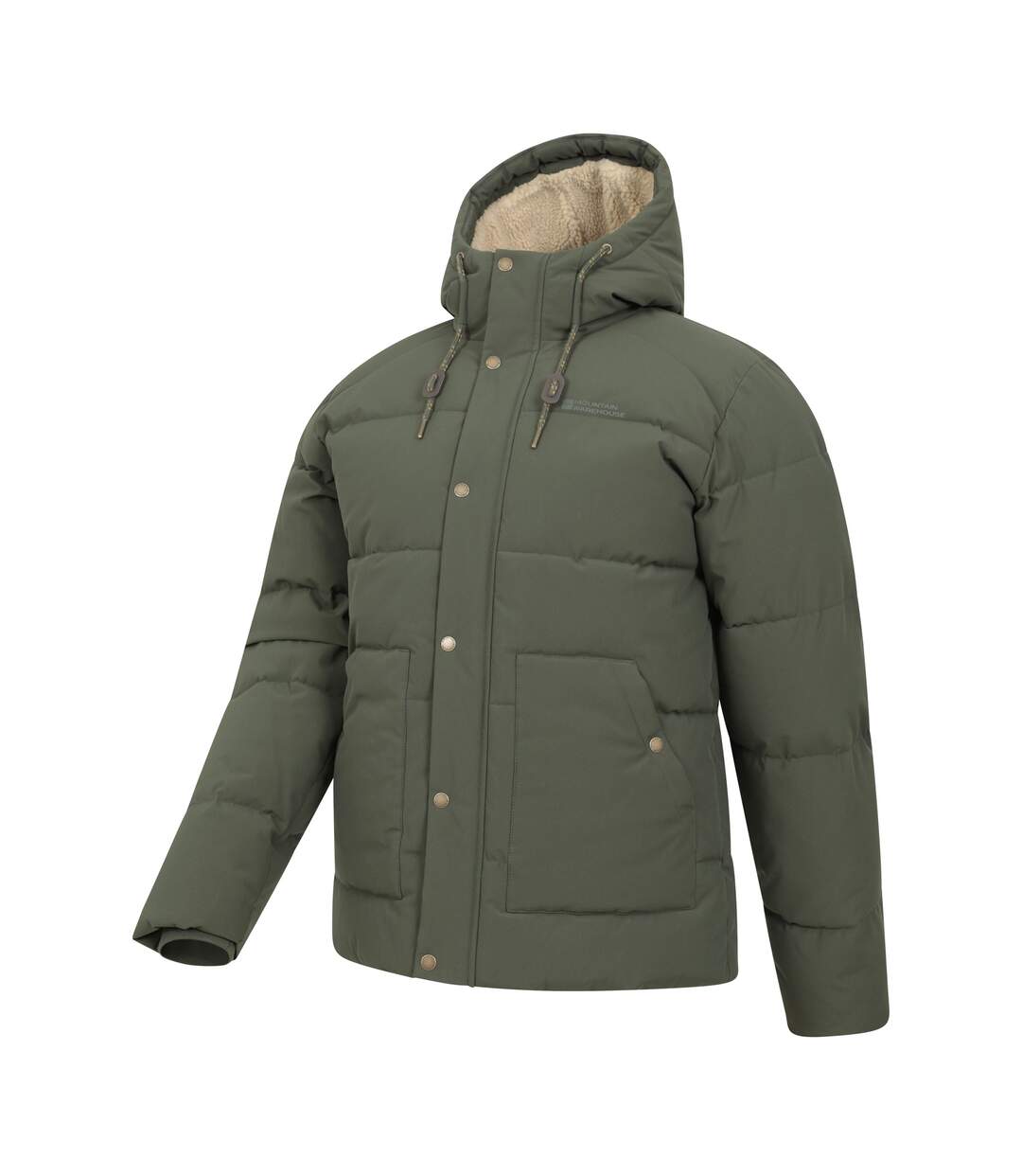 Mens manta padded jacket khaki green Mountain Warehouse-3