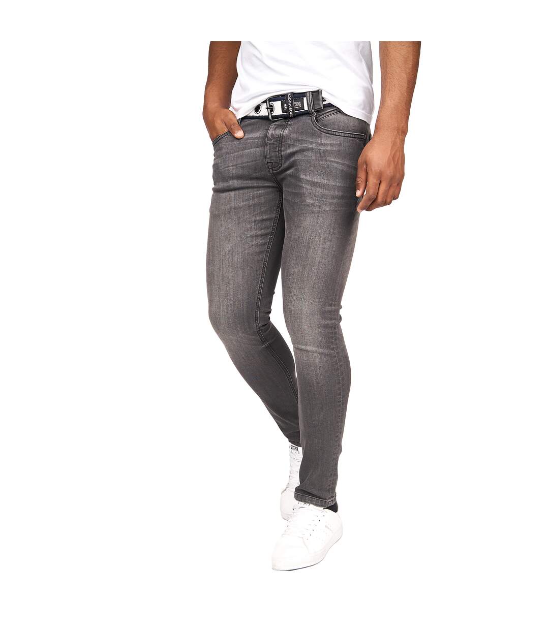 Jean barbeck homme gris délavé Crosshatch