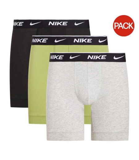 Pack Of 3  Mens Boxer Shorts  Black Green Grey Nike