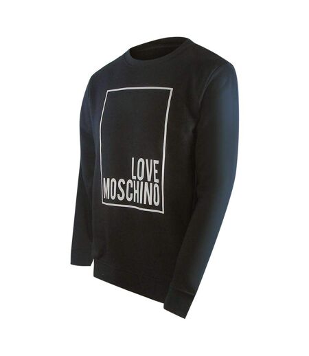 Sweat Motif/style Logo Rectangulaire Homme Noir Love Moschino
