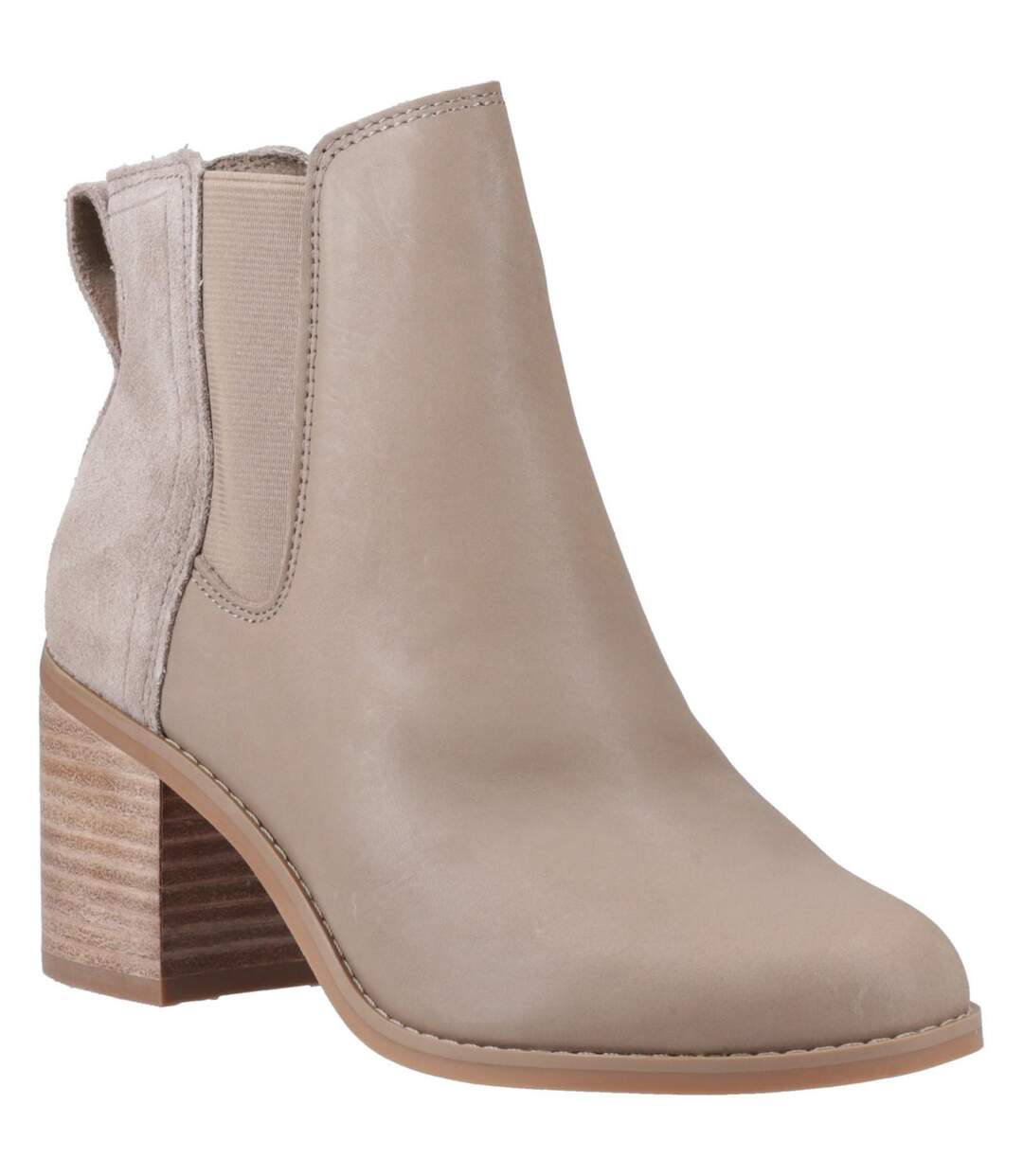 Womens/ladies Evelyn Leather Boots Grey Toms-1