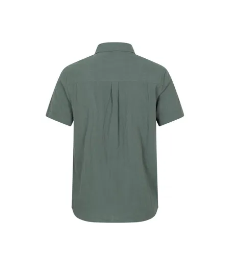 Chemise Manches Courtes Motif/style Texturé Palm Homme Vert Mountain Warehouse