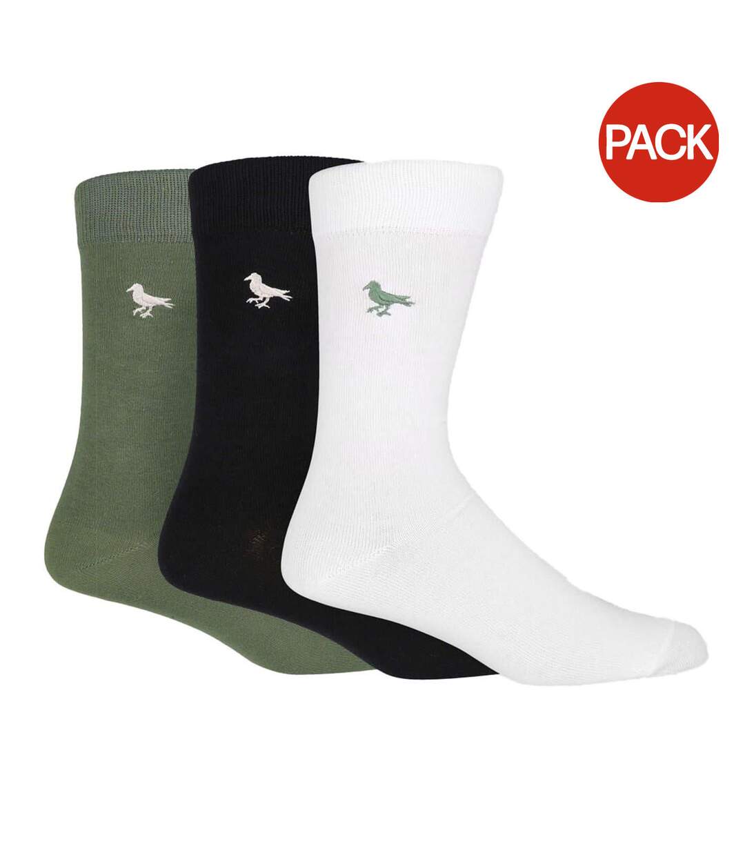 Lot De 3  Chaussettes Robin Silver Lake Homme Blanc Modern Amusement-1