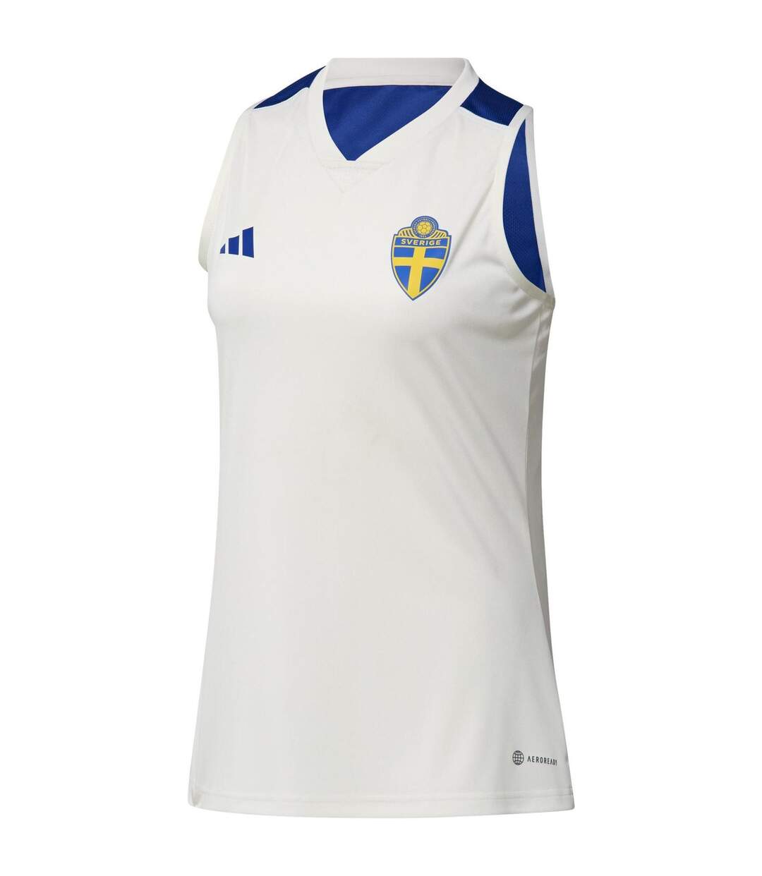 Maillot De Foot Sans Manches Motif/style Fédération Suédoise De Football Femme Blanc Cassé Adidas-1