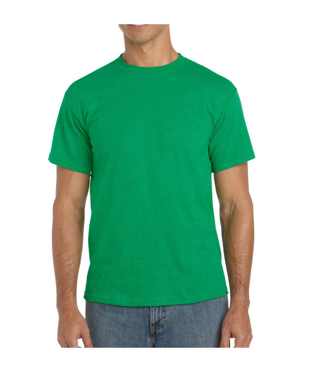 T-shirt Adulte Vert Vif Chiné Gildan-1