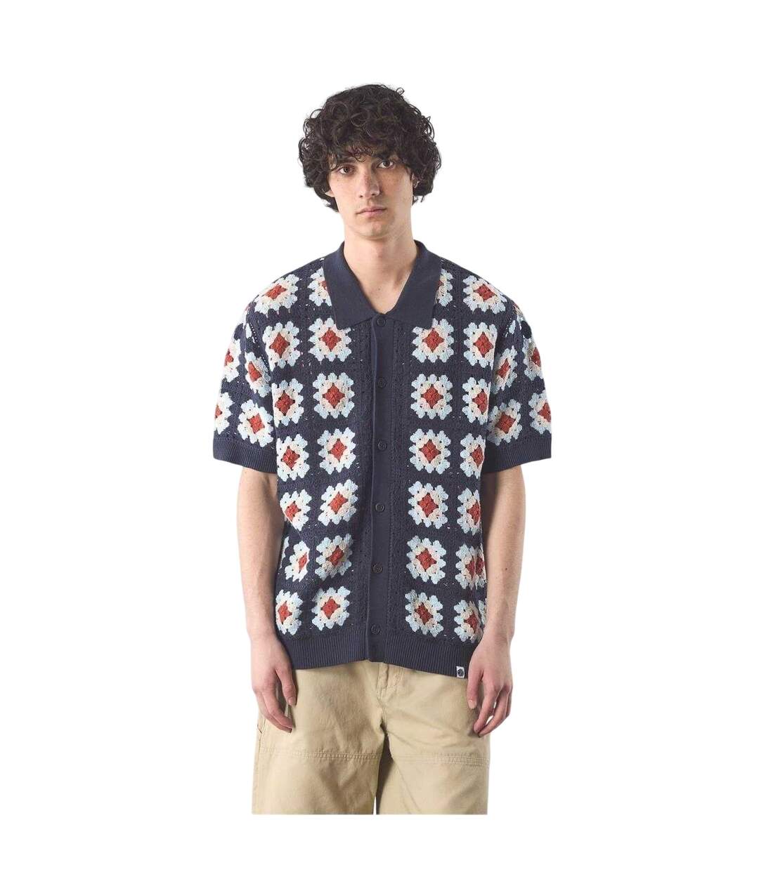 Chemise Motif/style Géométrique Timperley Homme Bleu Marine Pretty Green-2