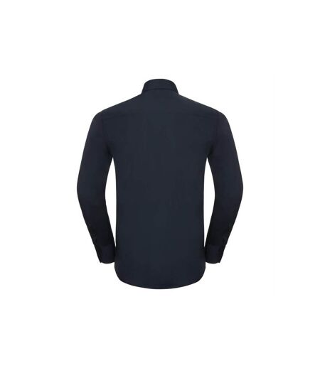 Chemise à manches longues Russell Collection pour homme (Bleu marine) - UTBC1018
