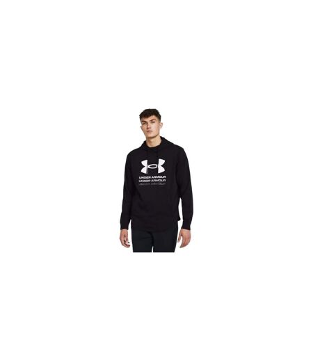 Mens Rival Terry Graphic Hoodie Black Under Armour
