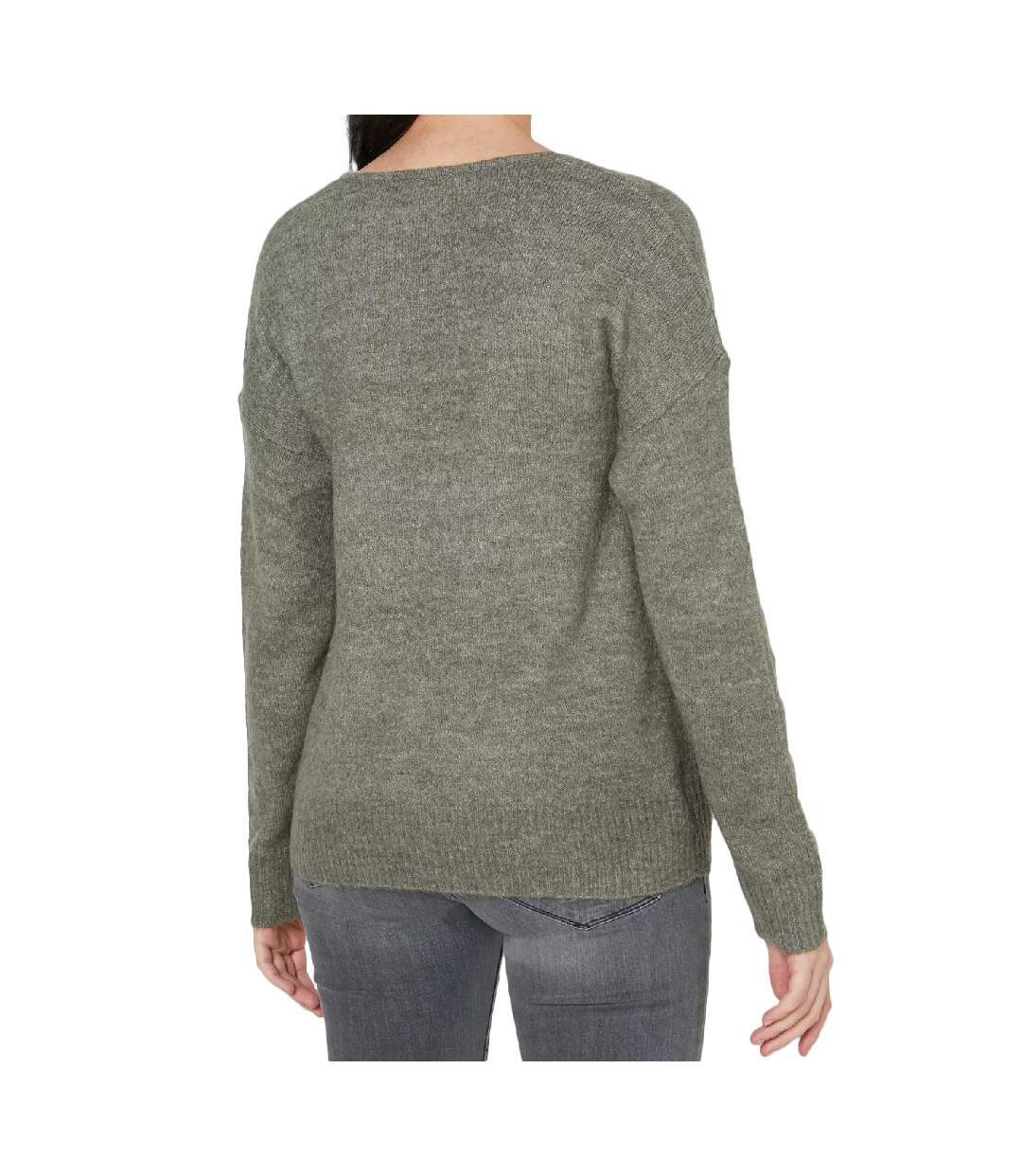 Pull vert femme Jacqueline de Yong Elanora L/S V-Neck-2