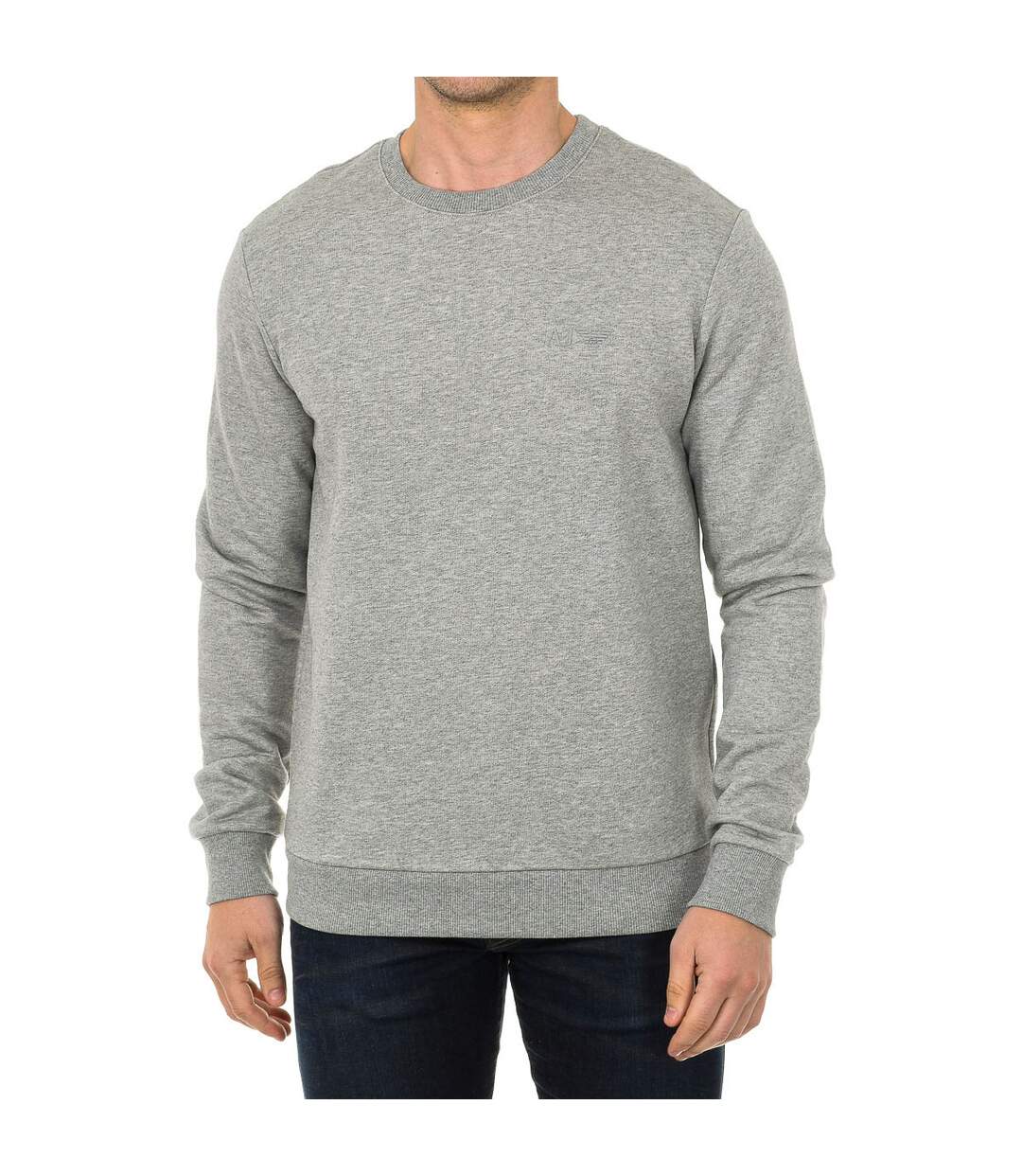 Men's long-sleeved crew-neck sweatshirt 7V6M69-6JQDZ-1