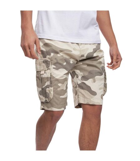 Mens Watchford Camo Cargo Shorts Stone Crosshatch
