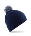 Bonnet snowstar unisexe bleu marine / gris clair Beechfield