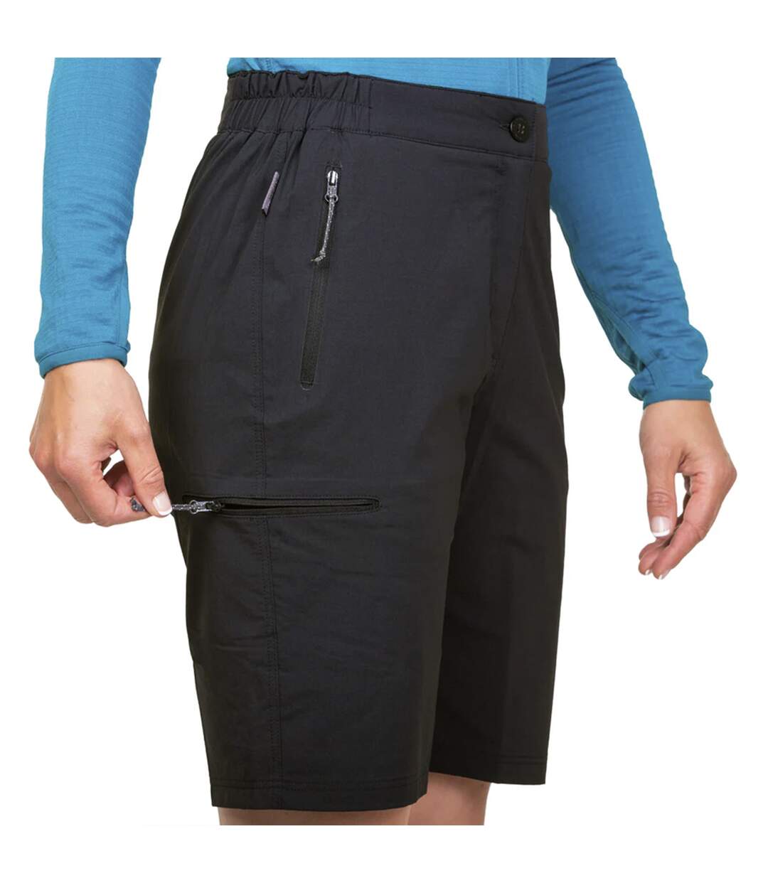Ladies Water Resistant UPF 50+ Hiking Shorts with Zip Pockets-4