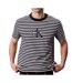 T-Shirt à rayure bleu/gris homme calvin klein jeans 20s stripe-1