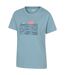 Womens/ladies devon relaxed fit t-shirt pale blue Mountain Warehouse-3