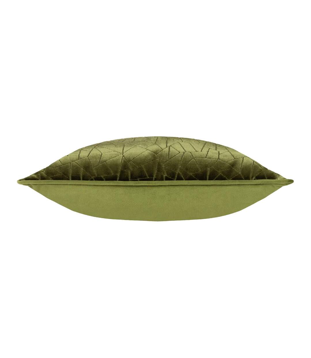 Malans piped velvet cut cushion cover 45cm x 45cm olive Hoem