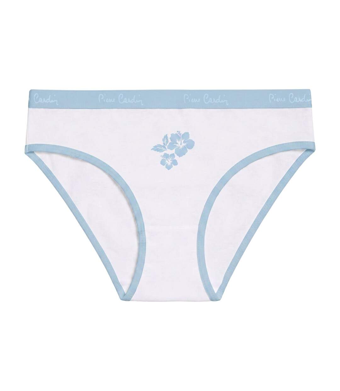Lot de 3 slips femme  en coton uni et imprimé ceinture fine 2cm Pck1 Pierre Cardin-4